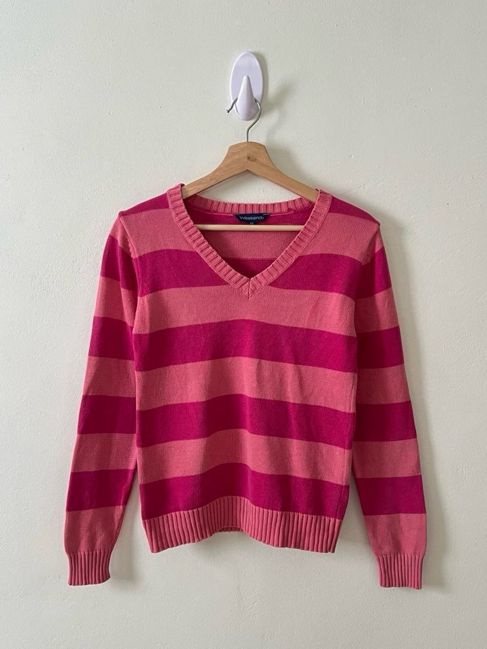 Pink Striped Kawaii Sweater